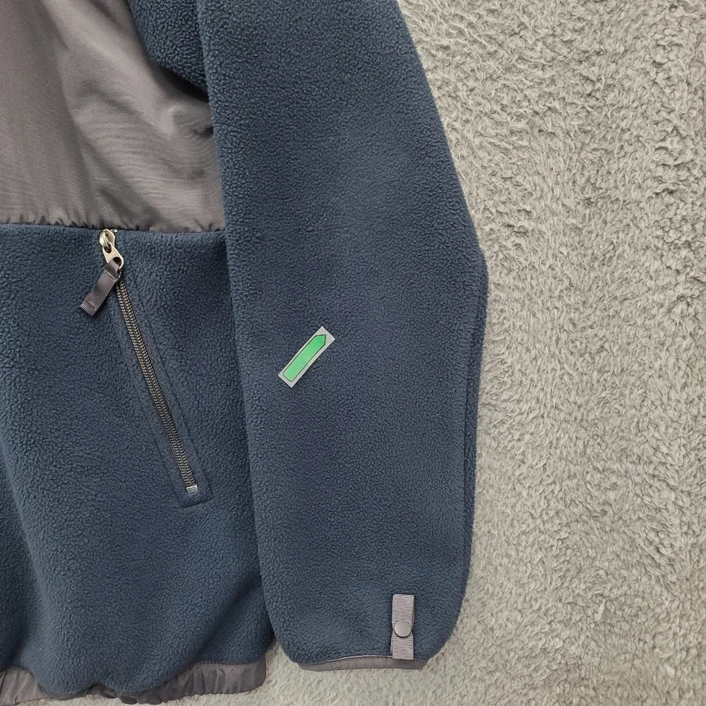 Columbia Fleece Jacket Boys Size XL Zip Up Blue Gray Polartec